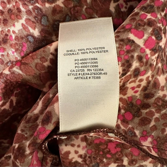 Wilfred Ruffle Camisole size XXS Floral Ptna Brown/E. Fuchsia - Picture 12 of 14